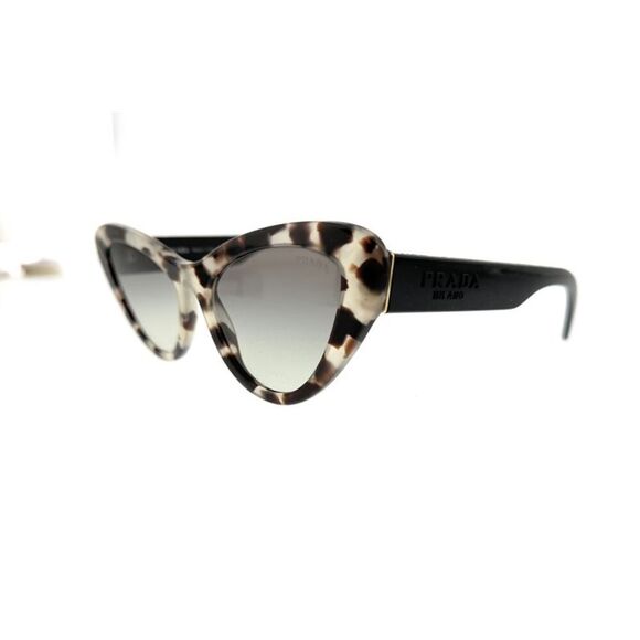 Prada 0PR 13YS Full Rim Talc Havana Cat Eye Sunglasses-Defective - Picture 1 of 3